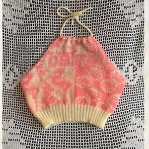 Alicia‎ Morgand Halter Top pink crop top Handmade knit NWT S